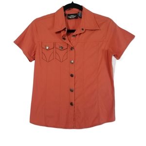 Harley Davidson Button Down Top